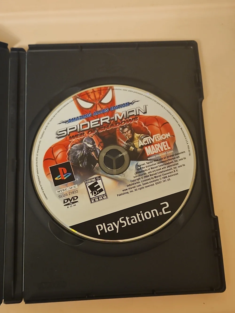 Sony PlayStation 2 Spider-Man Web of Shadows - Red & White Cover Art